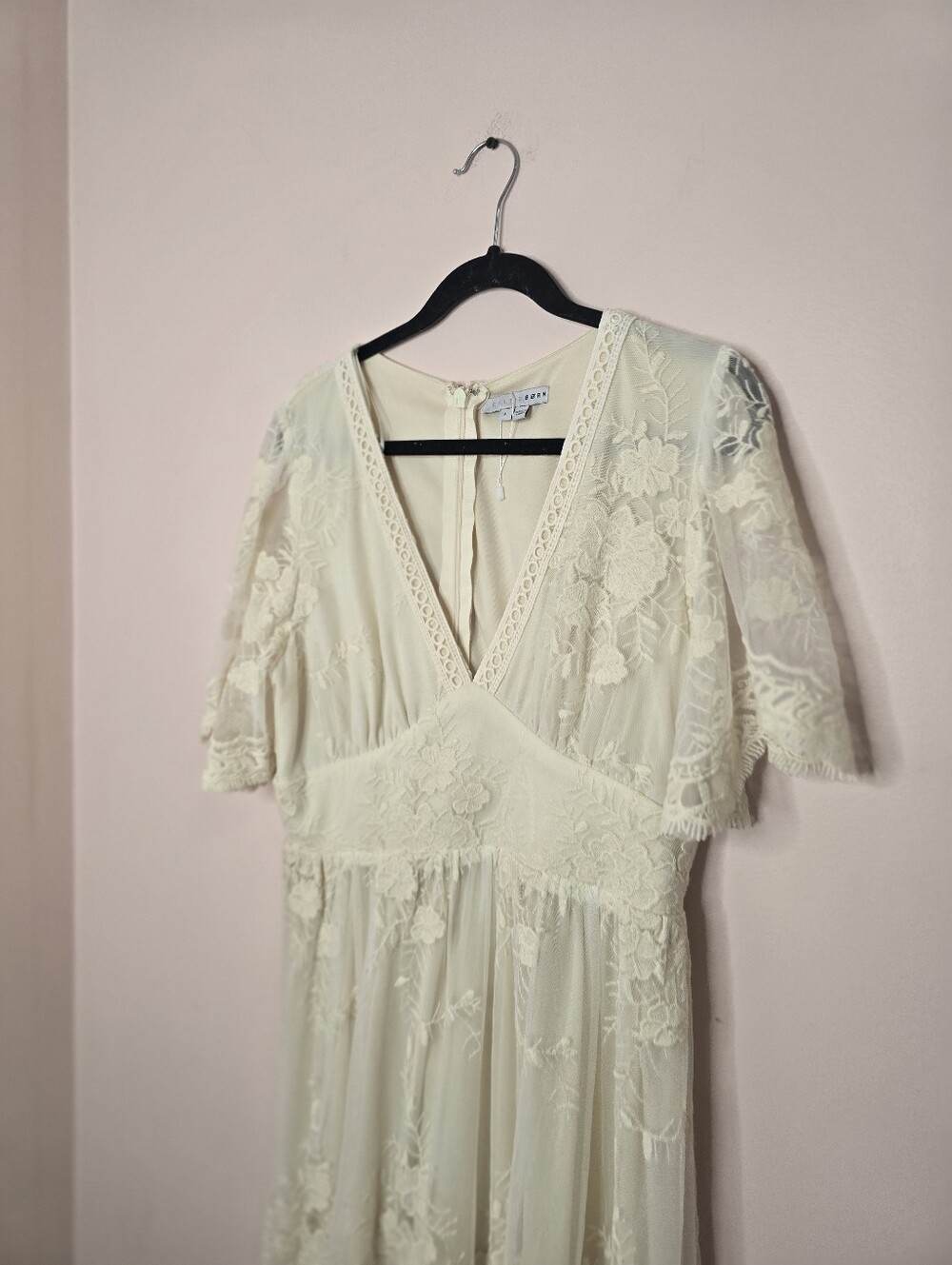 Baltic Born Cream Lace Floral Maxi Dress - Picture 3 of 5
